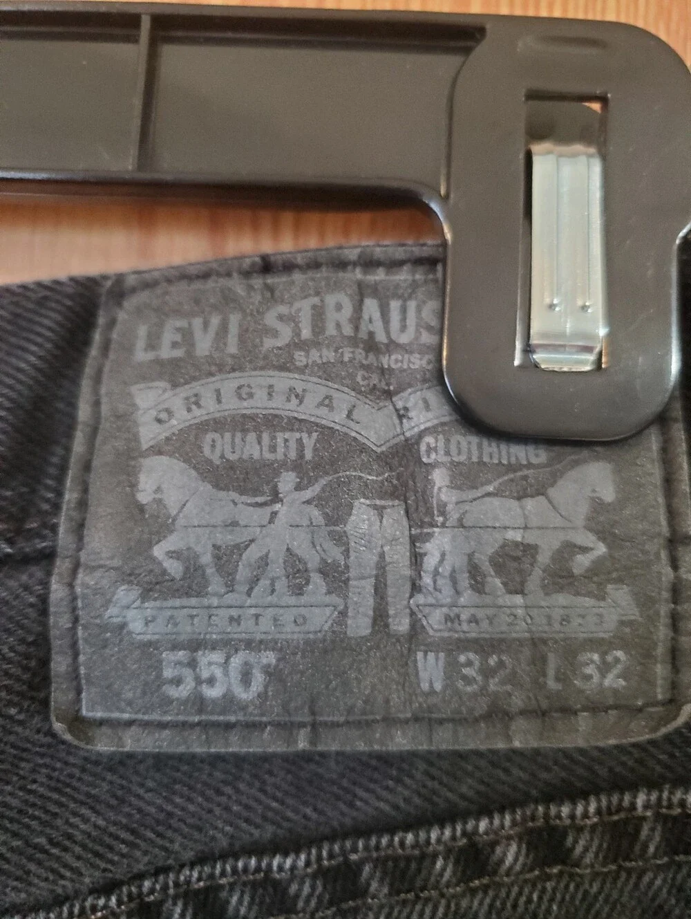 Mens Levi's 550 Black Jeans Size 32/32 100% Cotton